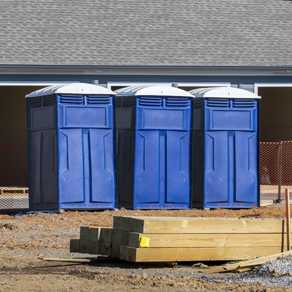 how can i report damages or issues with the portable restrooms during my rental period in North Bridgton